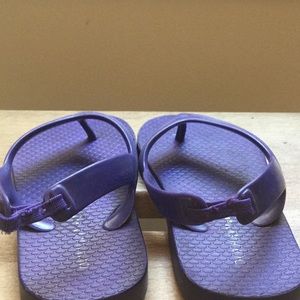 Purple toddler girl flip flops